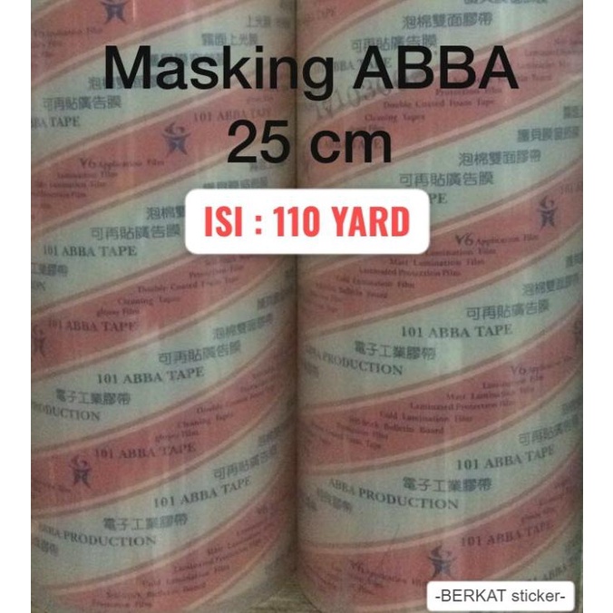 

TRANSFER / MASKING TAPE ABBA 25 cm LAMINASI CUTTING STICKER STIKER