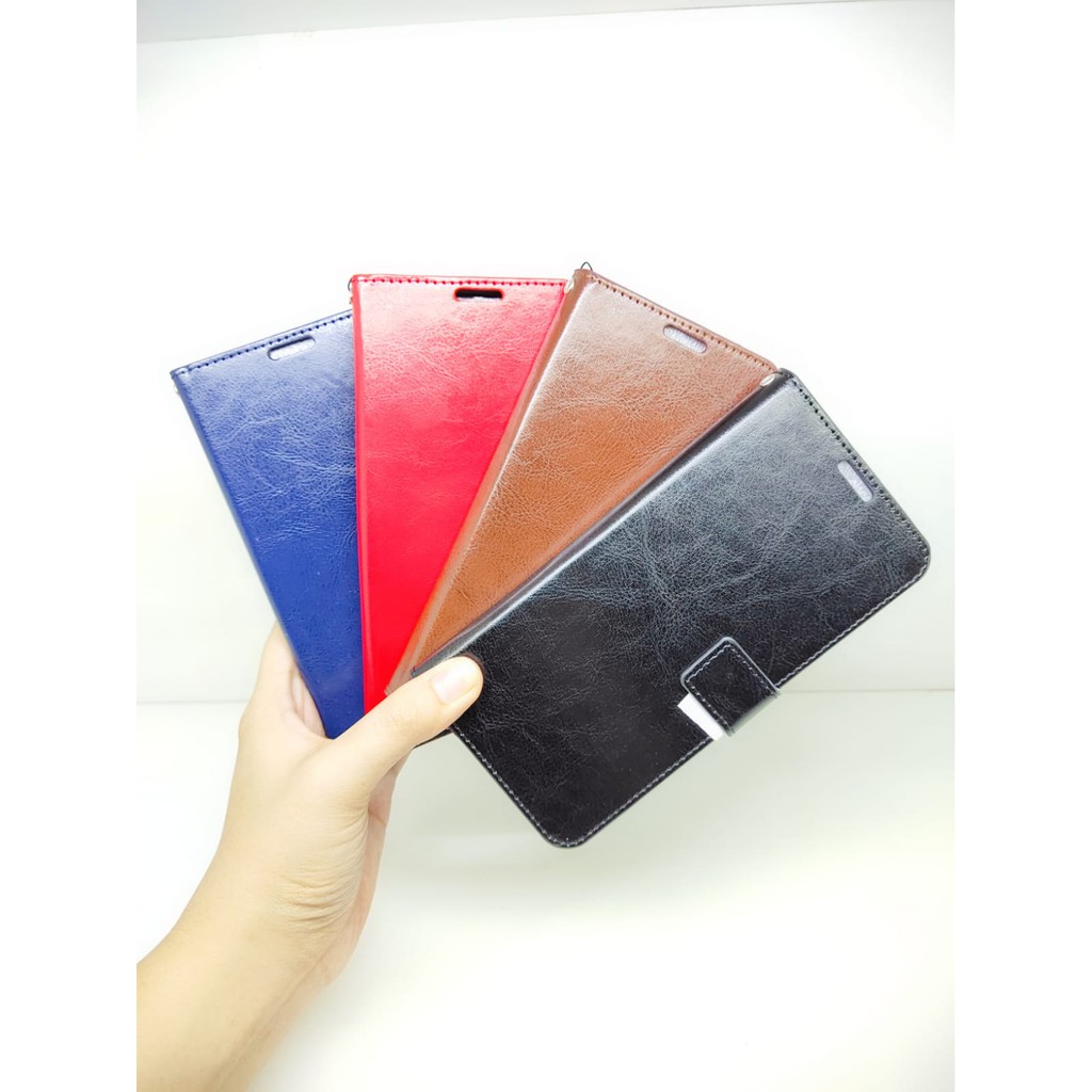 Flip Wallet Realme C21 6.5 inchi FlipCover Leather Sarung HP Kulit with Slot Card