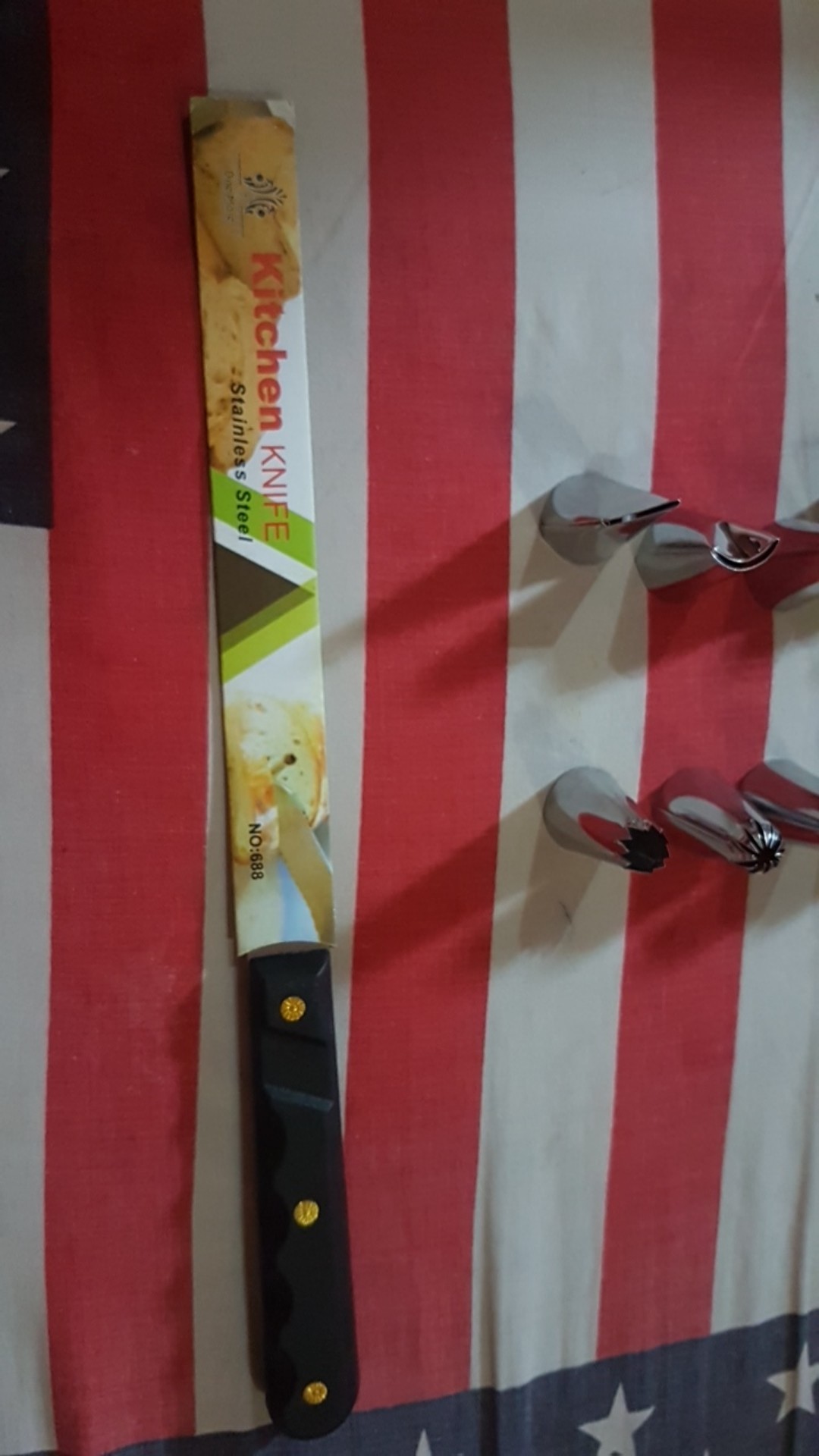 Pisau Roti Gagang Warna / Pisau Kue Bolu