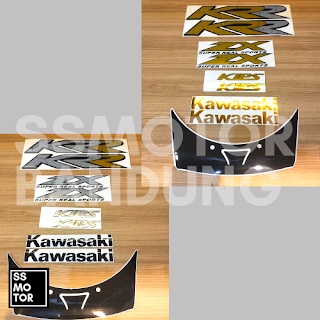 Striping Stiker Cutting Ninja RR Old KRR ZX 150 Hitam Chroome Crom Gold