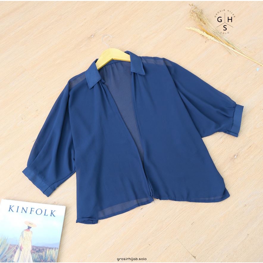 (AMD) CARDIGAN ZOLLA BATWING OUTER ATASAN WANITA CERUTI-CD ZOLLA NAVY