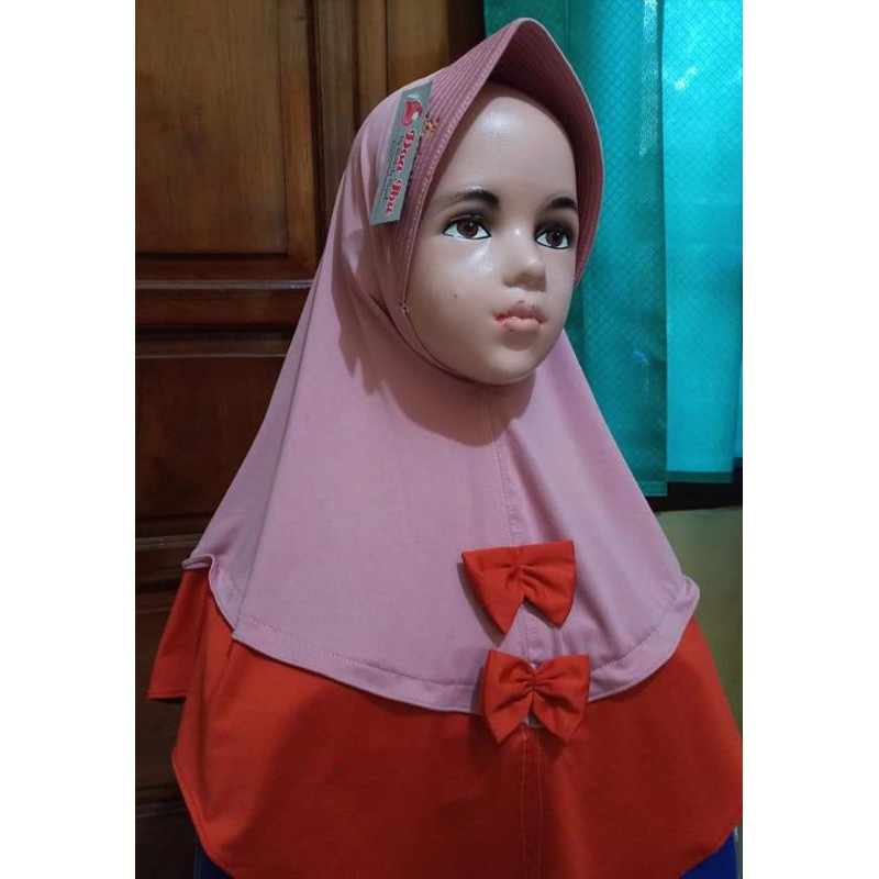 JILBAB ANAK PITA ORIGINAL DOA IBU/JILAB ANAK MOTIF PITA WARNA KOMBINASI/ORI DOI