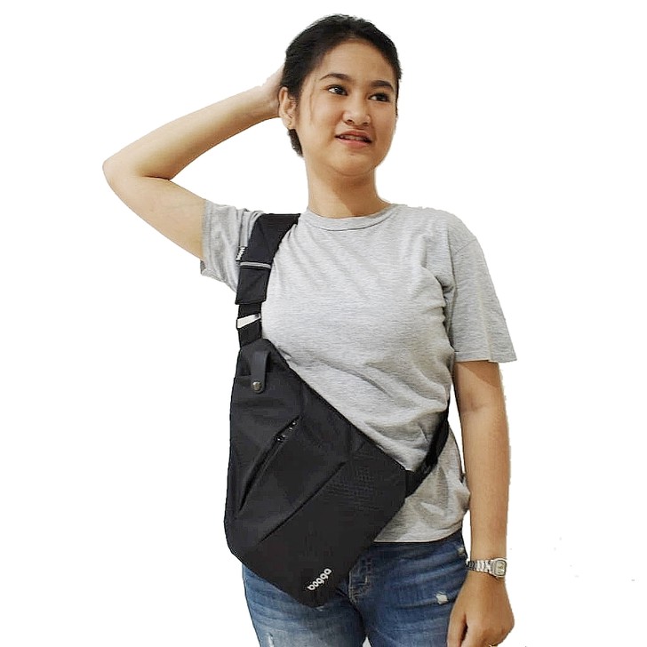 Tas Selempang Pria Sling Dinir Hitam GF 3018 GOLFER Cibaduyut Bandung  J8T2 Backpak Tas Ransel T