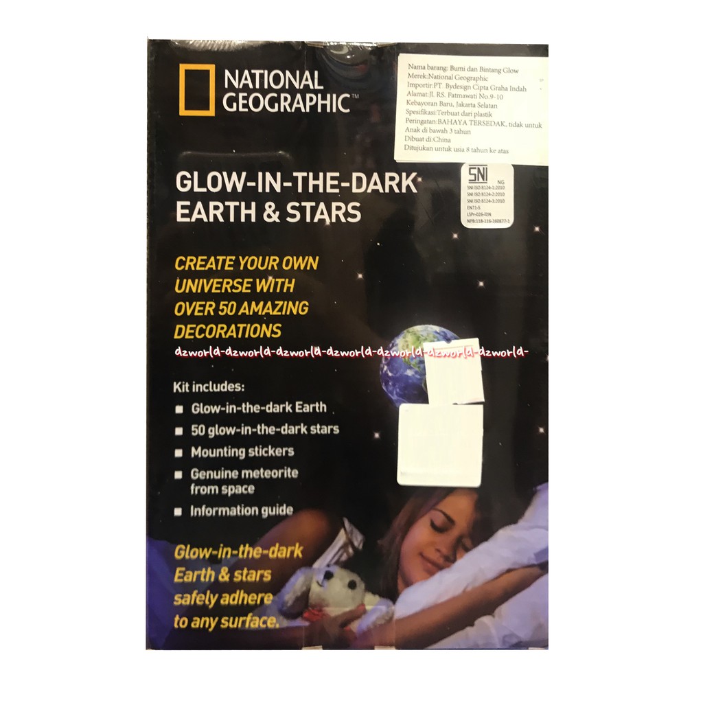 National Geographic Glow In The Dark Mars &amp; Stars Planet Membuat Galaksi