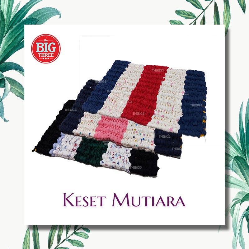 Keset Mutiara 50x32 cm Super Tebal / keset mutiara bahan kaos tebal padat murah jaring