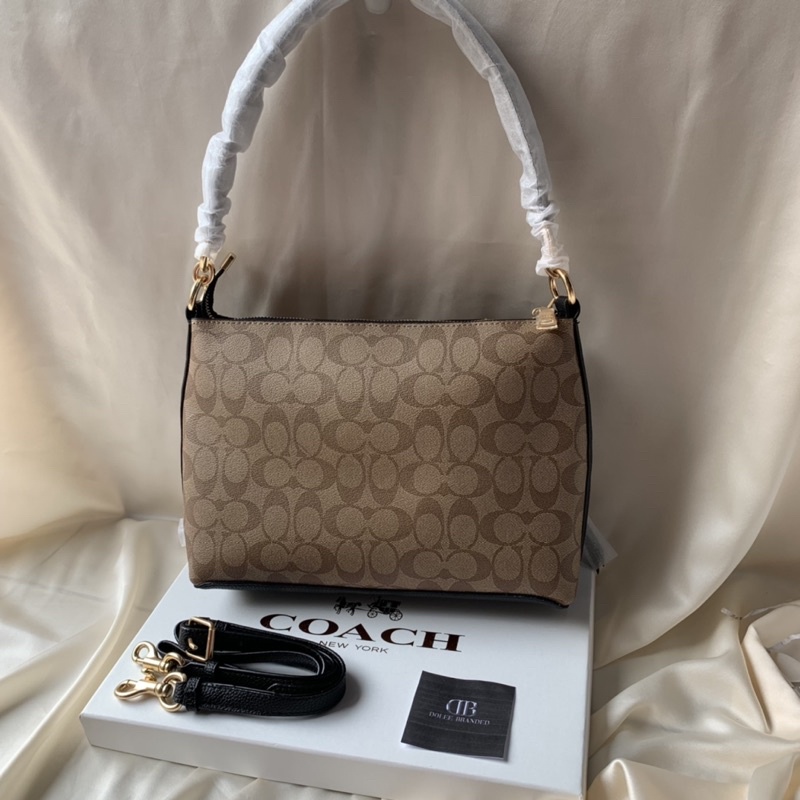 Coach Small Marlon Shoulder Bag In Signature Canvas (1600)