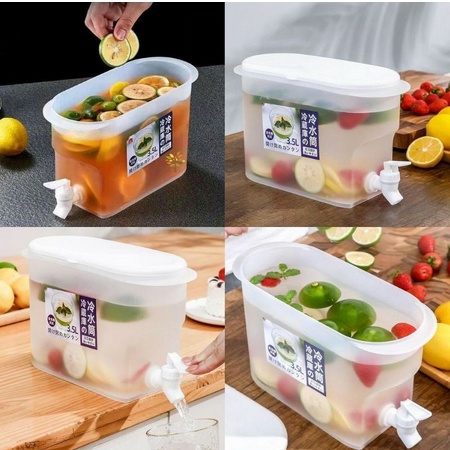 Dispenser Air Minum 3.5 liter Bisa Dibawa Kemana Mana / Dispenser Jus Infused Water / Dispenser Tempat Air Dingin Dispenser Air Mini / Dispenser Box Kontainer Masuk Kulkas