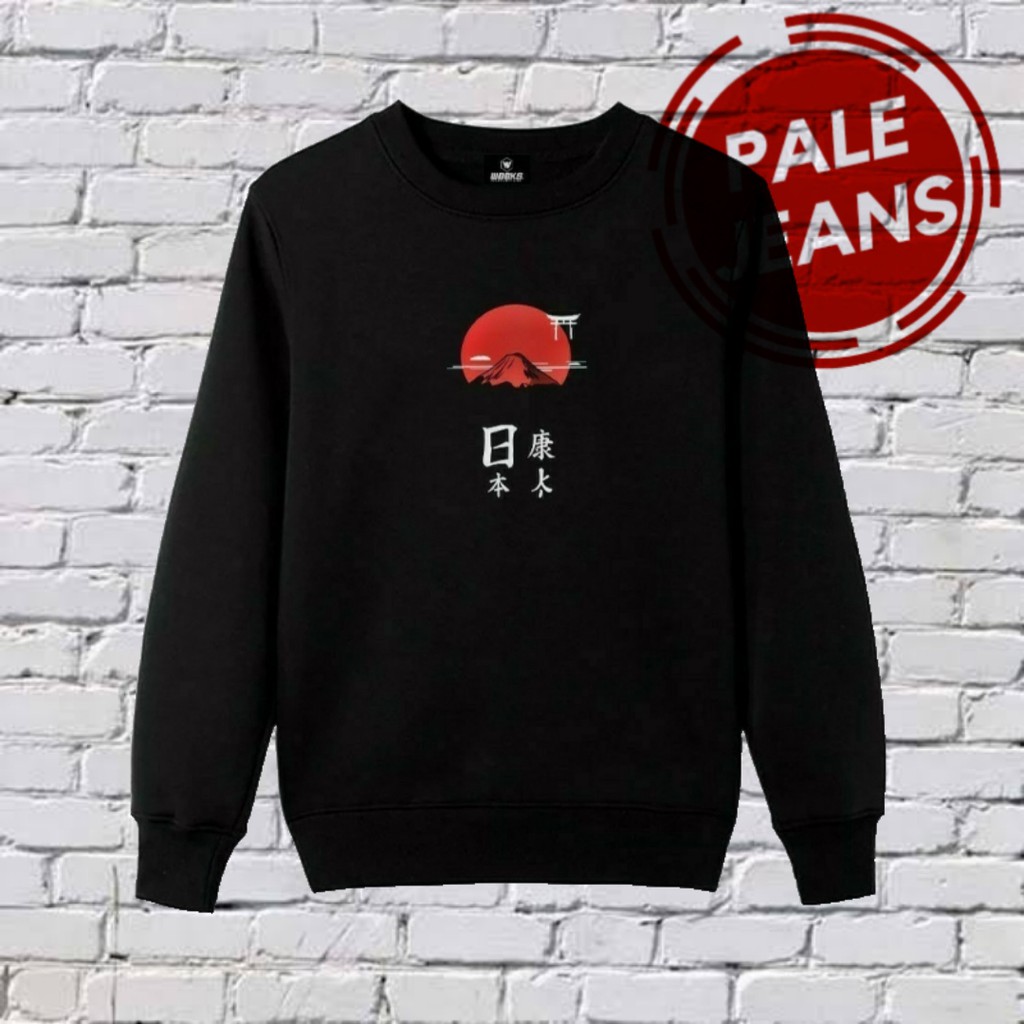 PALE JEANS Sweatshirt JAPAN EDITION / CREWNECK JPN / Sweater Oblong Jepang Original Distro Pria.-JPN5