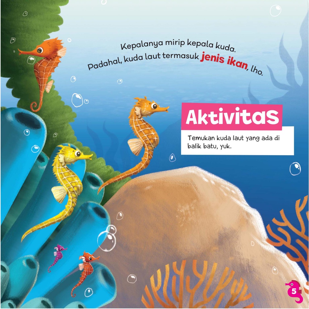 Buku Seri Hewan Laut - Sluurp! Kuda Laut Makan - Gema Insani 100% Original