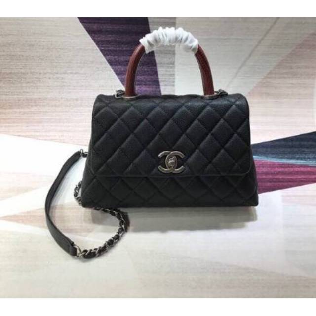 Chanel Flap Bag With Top Handle / Tas Wanita / Super Mirror Quality