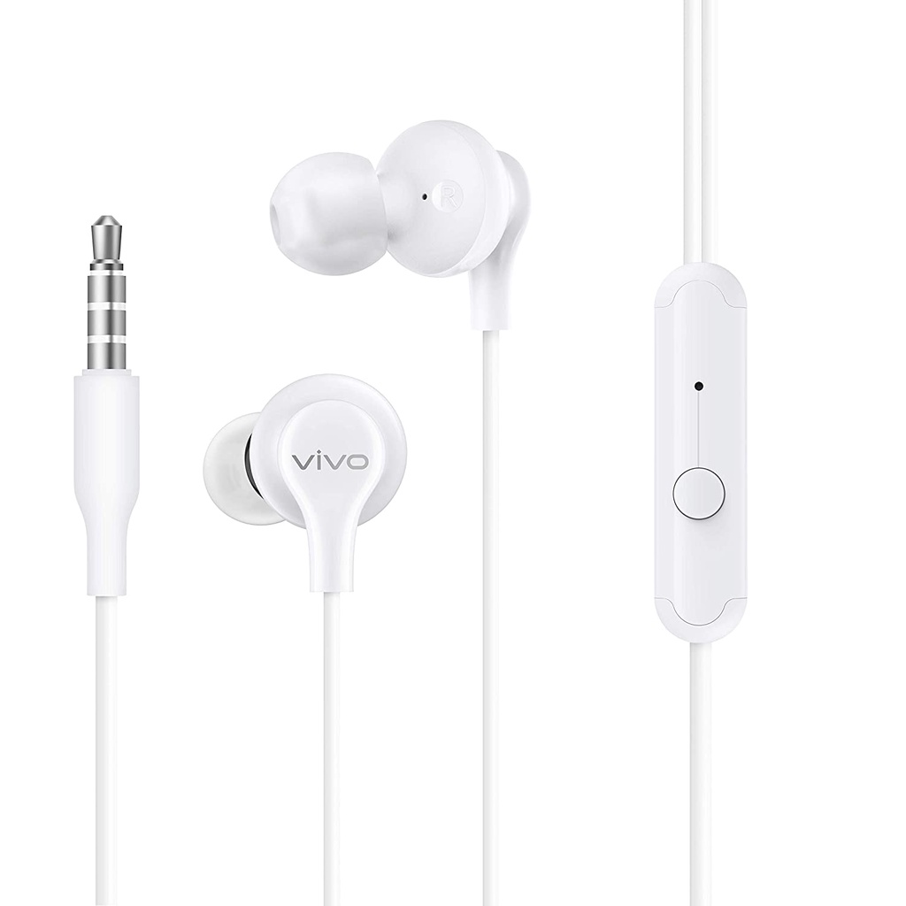 VIVO Handsfree Headset Headphone HP2033 Wired Earphone Bass Audio jack 3.5 mm