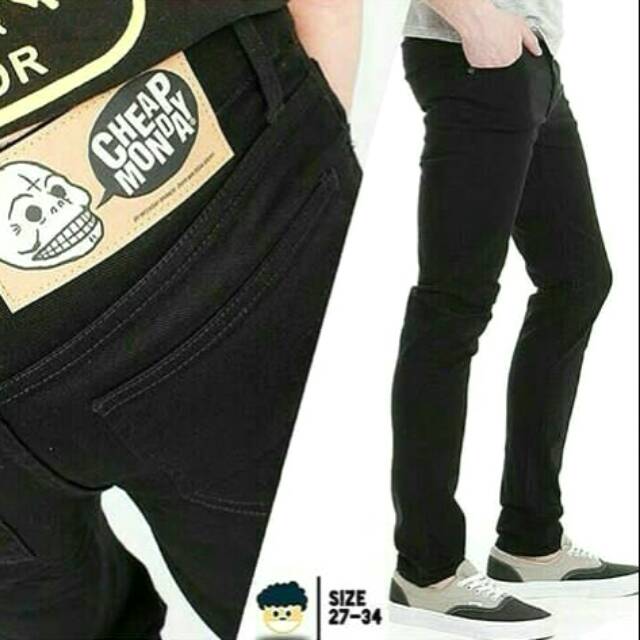 Celana Jeans Skinny Hitam Cheap Monday