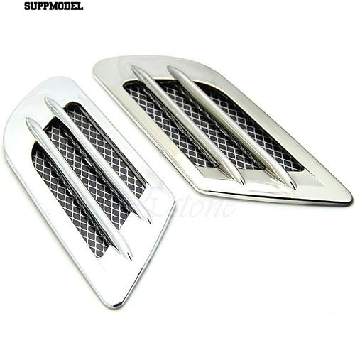 ⏲Mobil Side Air Flow Vent Lubang Penutup Fender Intake Grille Duct Dekorasi Sticker