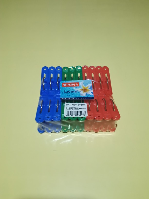 Jepitan Jemuran Baju Isi 20 Pcs Lion Star Jb-1