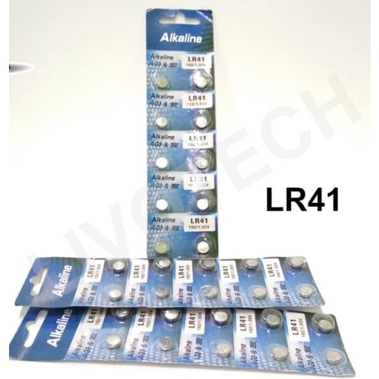 BATERAI AG3 LR41 ALKALINE Batu Batre kancing Button Cell Battery AG / Baterai Alkaline Murah