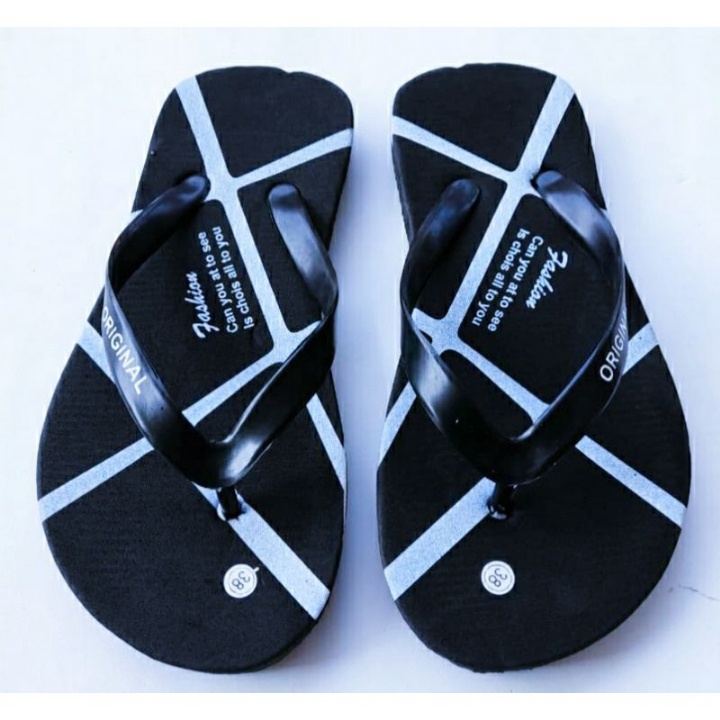 Sandal jepit Pria Dewasa Motif Garis