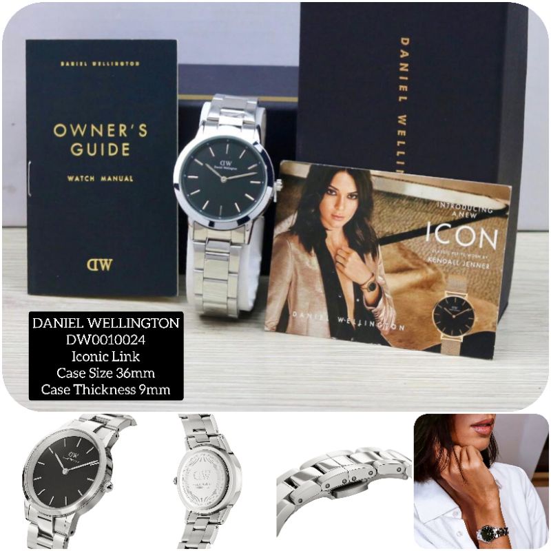 Jam Tangan Analog Wanita Daniel Welington Iconic Link 36mm DW0010024 Silver Stainless Steel Bracelet