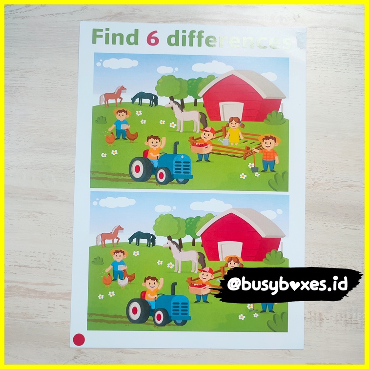 [busyboxes.id] Mainan Edukasi Wipe And Clean mencari obyek montessori i spy seri  aktivitas anak seri farm kebun