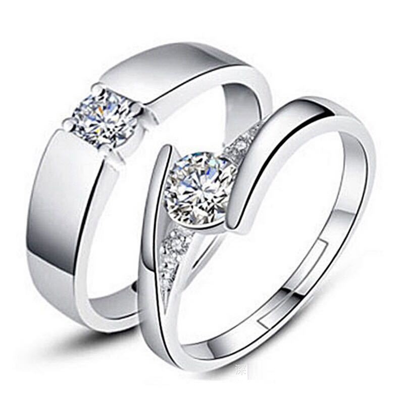 SEPASANG #19 Cincin Couple Anti Karat Sterling Silver 925 Wanita Lamaran Tunangan Kawin S925