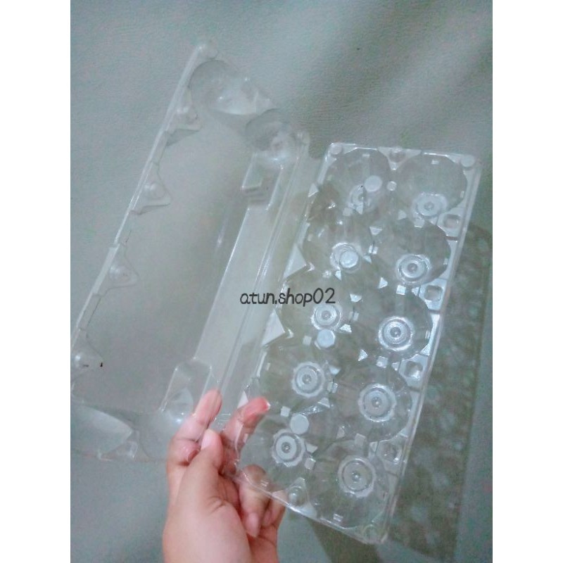 TRAY MIKA TELUR AYAM/BEBEK KOTAK ISI 10 PREMIUM TEBAL [ ISI 20 PCS ]