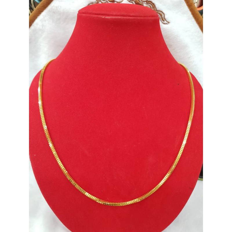KL296J341J kalung model milano emas kuning asli berat 15 kadar 70% 16k pj 67,3cm ukuran panjang