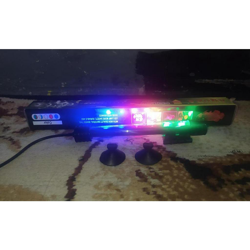 Lampu Aquarium 20cm 3 warna Rgb (red green blue) / Lampu celup aquarium / Lampu led aquarium / Lampu