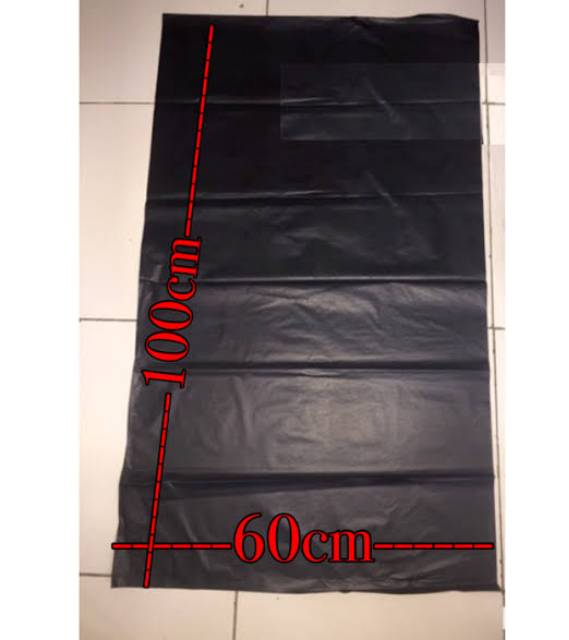 Kantong Hitam HD JUMBO 60x100 cm tebal 0.5 mc - plastik jumbo hd