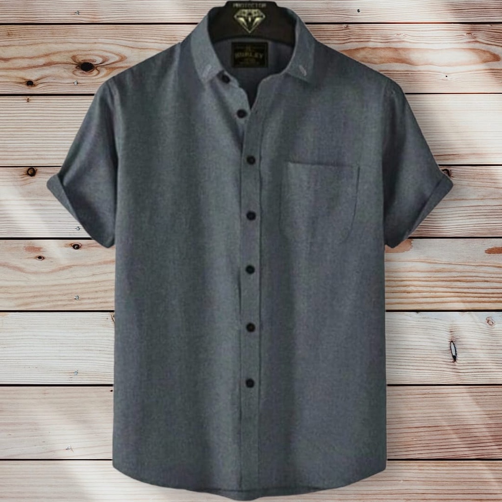 hem slim fit baju cowok distro kemeja pria polos lengan pendek baju pria kemeja polos hitam putih