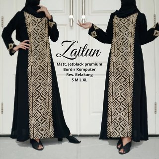 Abaya gamis hitam arab mewah pesta saudi mesir dubai ori original import terbaru OUTER SIFON