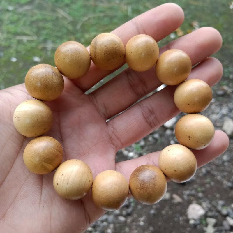 Gelang Kayu Kemuning Gading Super Size 18mm ORIGINAL!!