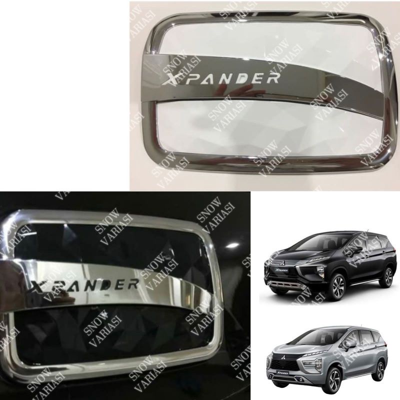 Tank Cover Xpander Cross Diamond Hitam Putih Chrome