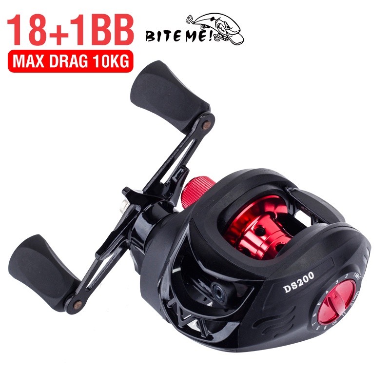 Max Drag Fishing Reel / Penggulung Senar Pancing 10kg 18 + 1BB High Speed Rasio 7.2: 1