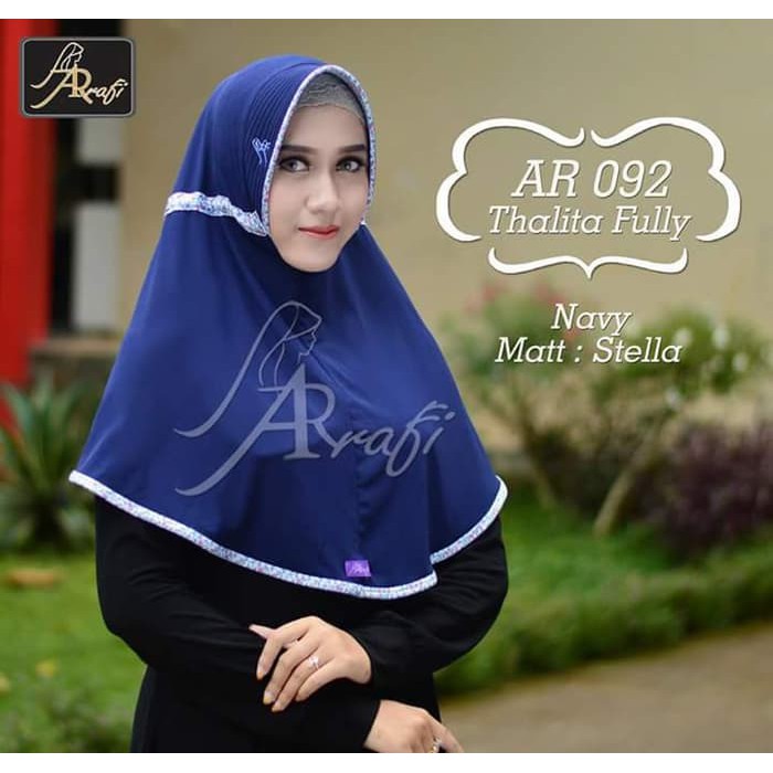 Promo!! Bergo Antem Arrafi Ar 092 Terbaru Talita Fully Kerudung Jilbab Instan Terlaris!!