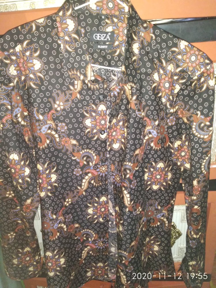 Odza Kemeja Batik Slim Fit Lengan Panjang Pria Modern Damalawa