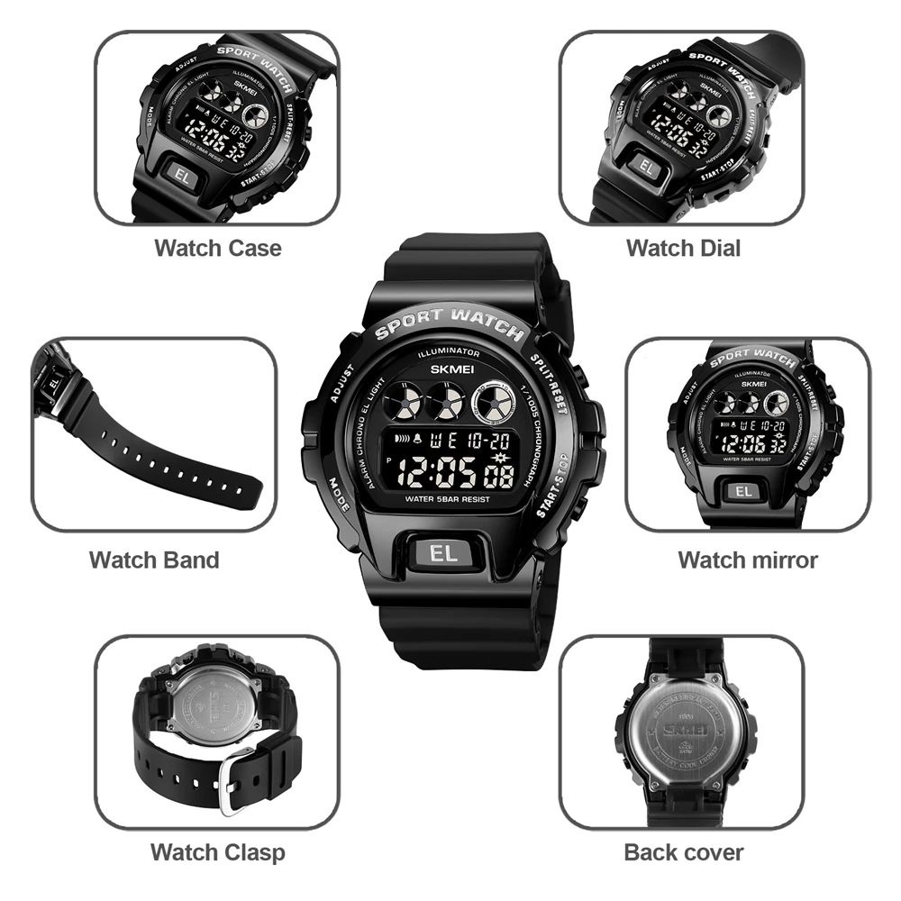 SKMEI 1905 Jam Tangan Pria Digital Anti Air Shockproof 5 ATM WATCHKITE WKOS