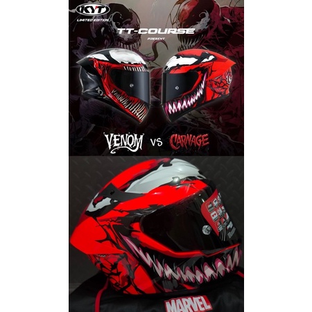 HELM KYT TT COURSE | TT COURSE MARVEL | KYT TT COURSE MARVEL VENOM | KYT TT COURSE MARVEL CARNAGE