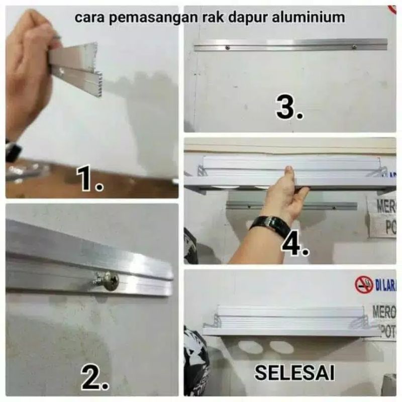 Rak Dinding Serbaguna GSF G 4040 Rak Dinding Dapur Rak Dinding Dapur Aluminium Anti Karat Serbaguna