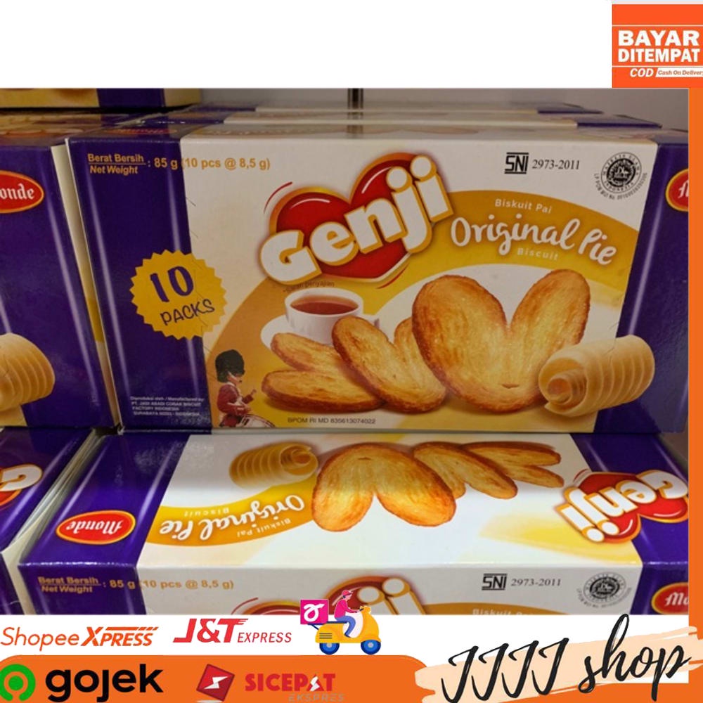 

Biskuit Genji Pie Box Cookies Cemilan Snack rasa original 85gr