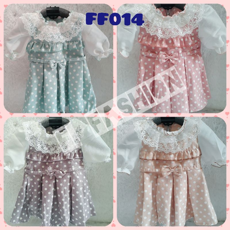 Dress Anak Murah FF014 Baju Anak Umur 6-24 bulan / Baju Trendy / Baju Kekinian