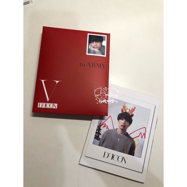DICON BTS V acordion dan lenticular calendar photocard bts V Taehyung