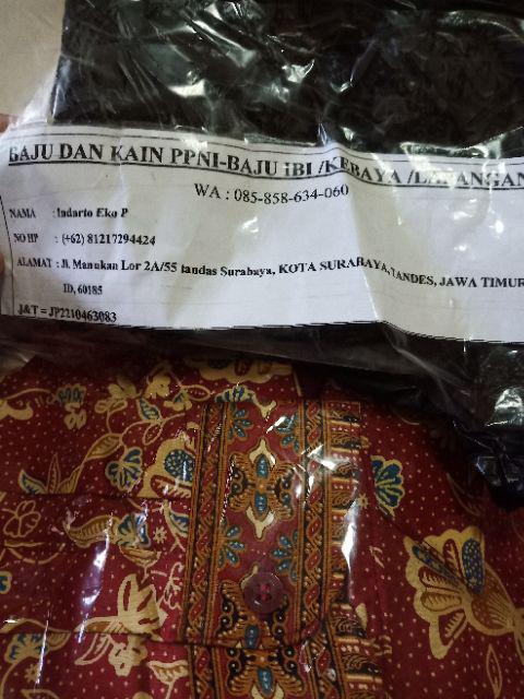 Baju Batik Ppni Perempuan /laki-laki Size: S-m-l-xl-xxl.bahan Katun Adem Nyaman Di Pakai