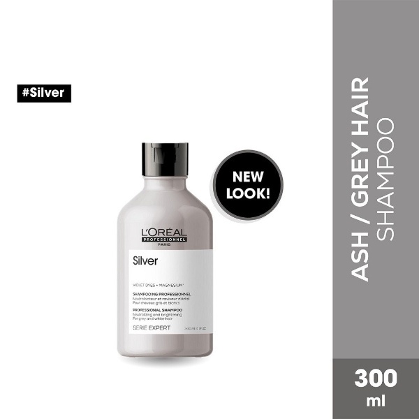 LOREAL Serie Expert Advance Silver Shampoo - Shampo Pelembut Perawatan Warna Rambut Diwarnai 300 ml