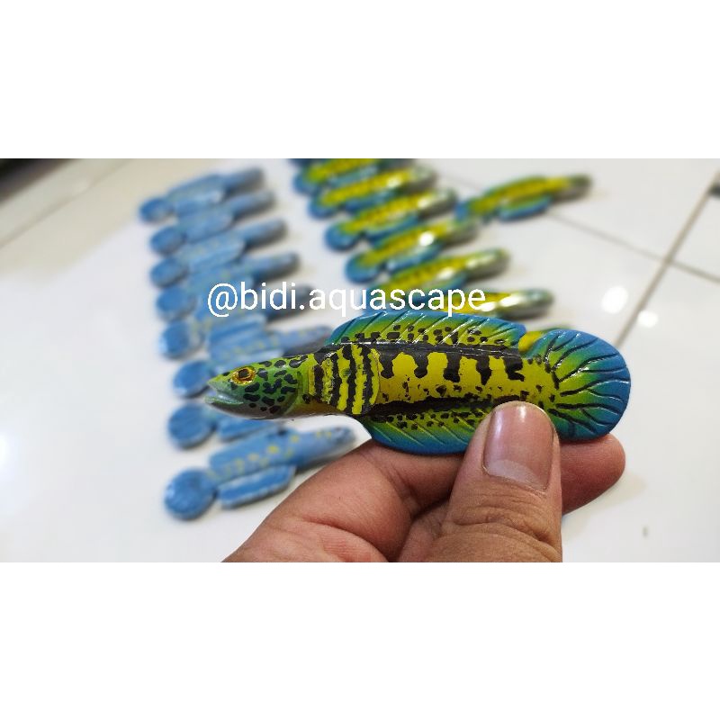 Artificial Action Figure Channa / Snakehead Auranti & Pulchra