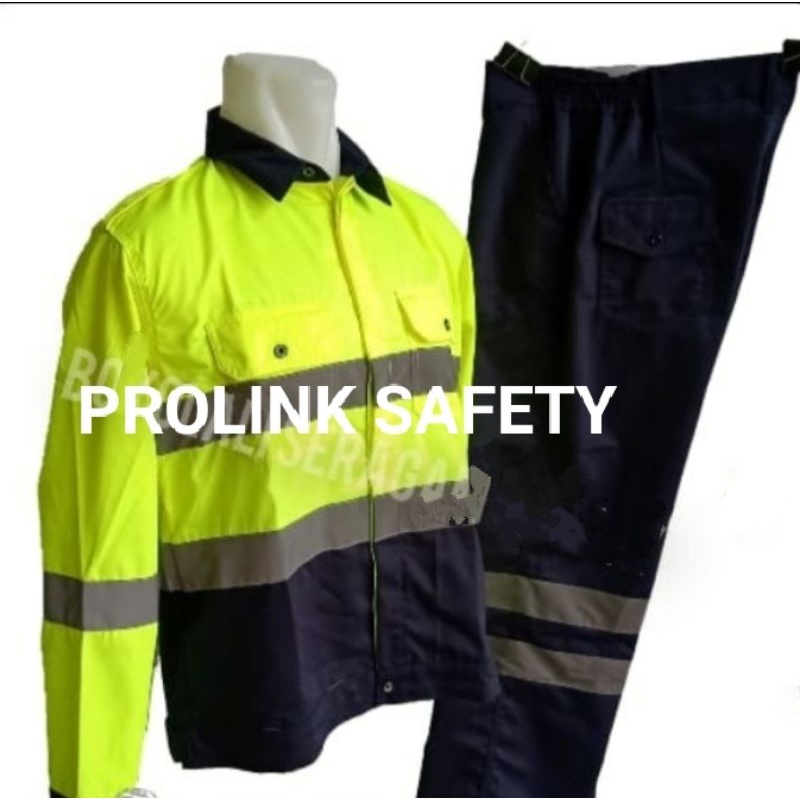 SETELAN BAJU SAFETY STABILO DONGKER NAVY