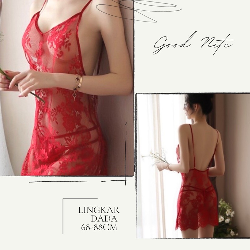 Lingerine Costume Hot Sexy Baju Panas Lingerie Sexy / Baju Tidur Wanita Dewasa Dress Sexy TERMURAH L