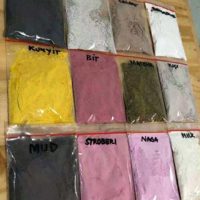 Masker wajah organik 100 gram plastik klip