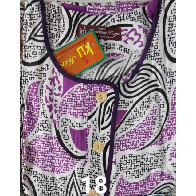 Daster Kencana Ungu Plisir K3 label coklat-16