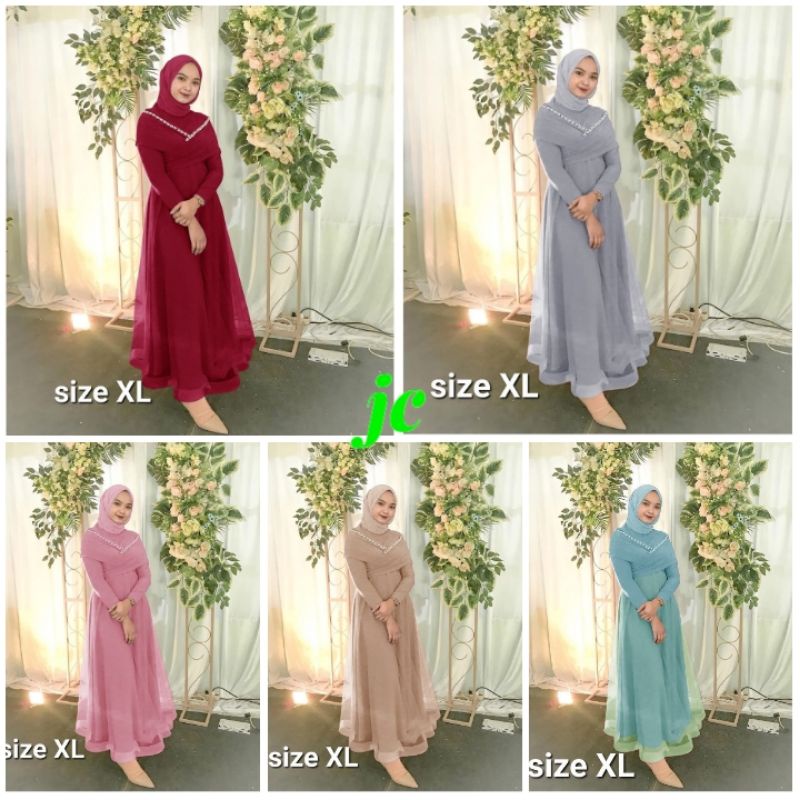 JCZR - Maxi Pricilla / Gamis Lebaran Wanita Mewah / Dress Muslim Fashion