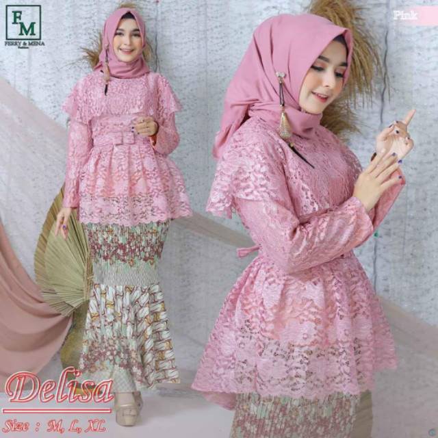 SET KEBAYA DELISA KEBAYA MODERN/KEBAYA TUNANGAN/KEBAYA WISUDA/KEBAYA KONDANGAN