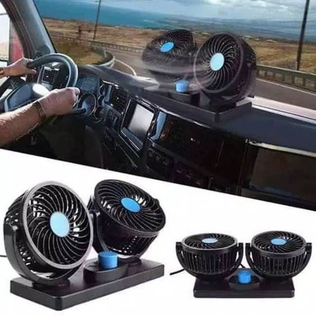 Kipas Angin Mobil Double Blower Fan 12 V